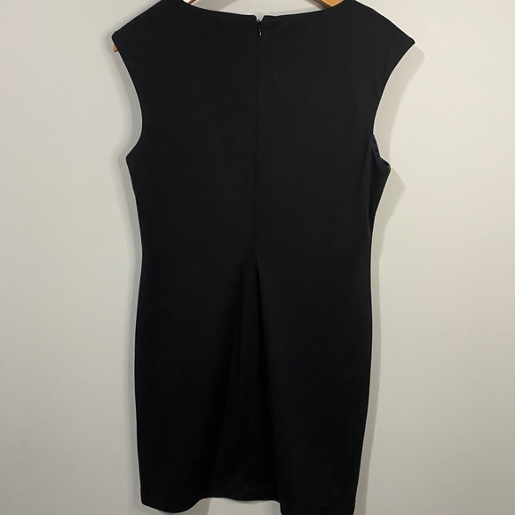 Ivanka Trump Sleeveless Women's Blue/Black‎ Cocktail Midi Dress Size 14 - Picture 4 of 12